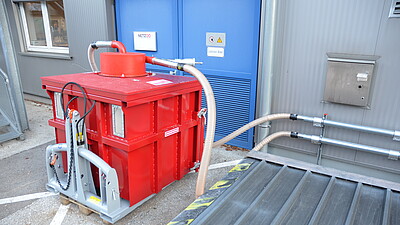 Aschecontainer für Fa. Weber Hydraulik, Losensteiner